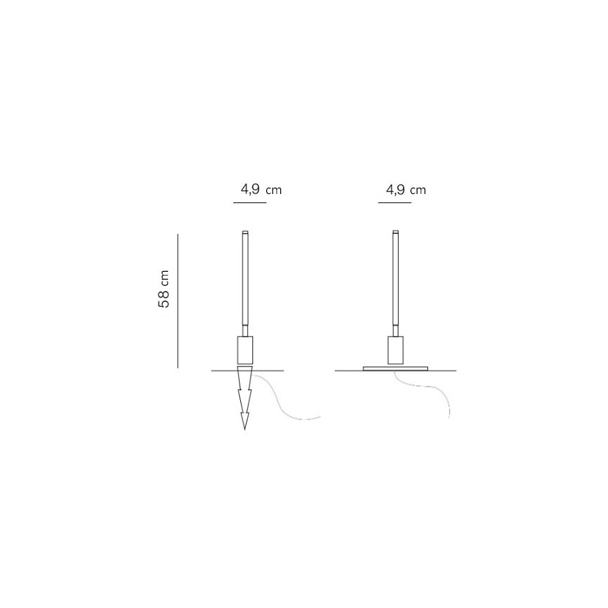 Azzardo AZ5337 - LED lauko šviestuvas FREDO LED/6W/230V IP54 58 cm