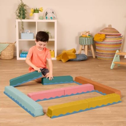 B-Toys - Kliūčių ruožas BALANCE & HOP 10 vnt.