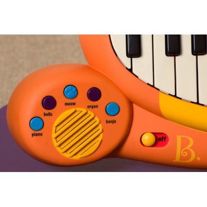 B-Toys - Vaikiškas pianinas su mikrofonu Cat 4xAA