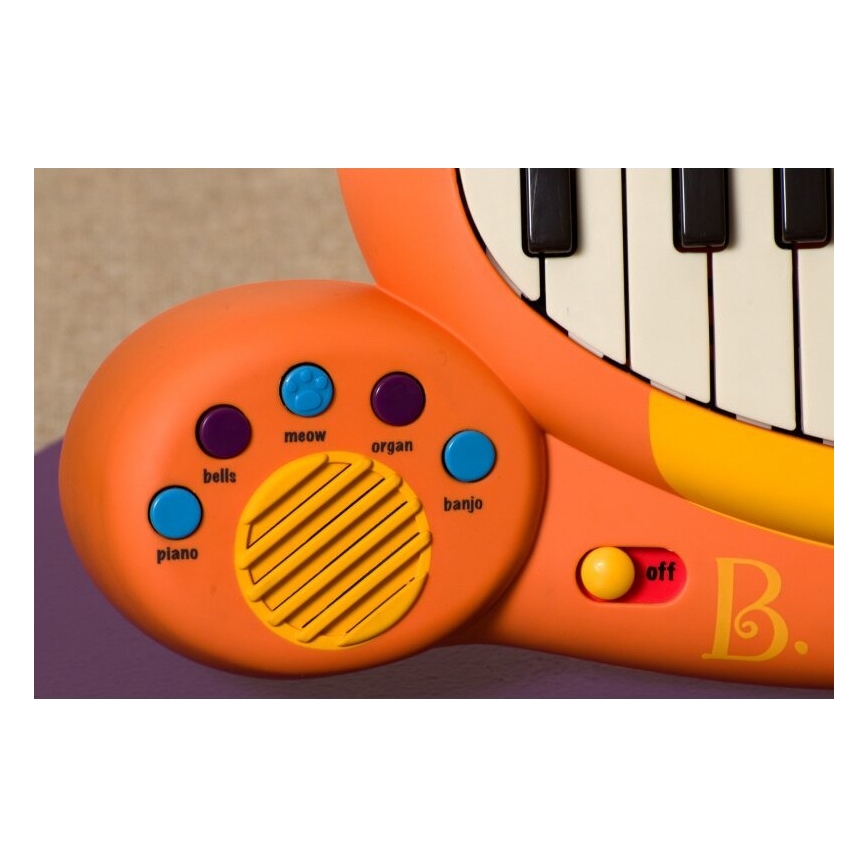 B-Toys - Vaikiškas pianinas su mikrofonu Cat 4xAA