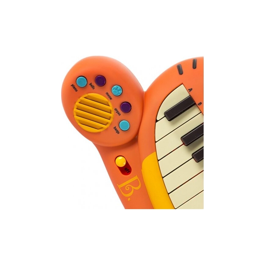 B-Toys - Vaikiškas pianinas su mikrofonu Cat 4xAA