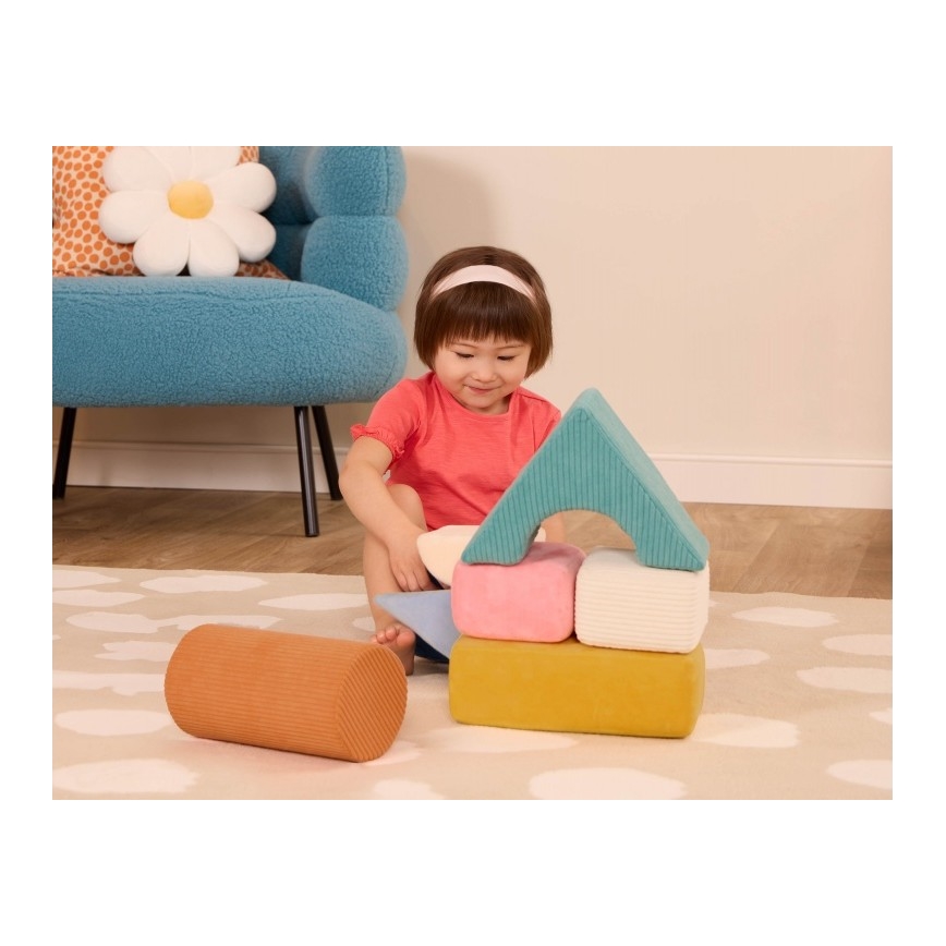 B-Toys - Vaikų putplasčio blokeliai TUMBLE-Y 8 vnt.
