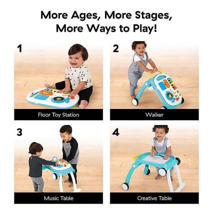 Baby Einstein - Kūdikių vaikštynė su veiklomis 4in1 MUSICAL MIX ‘N ROLL 3xAA