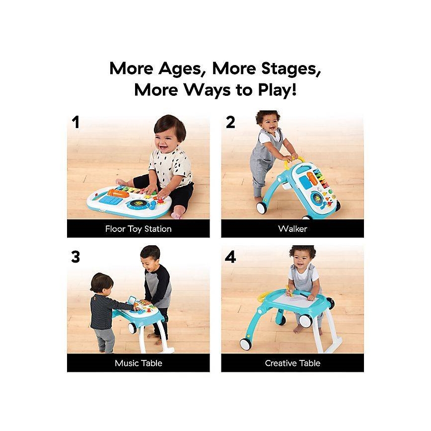 Baby Einstein - Kūdikių vaikštynė su veiklomis 4in1 MUSICAL MIX ‘N ROLL 3xAA