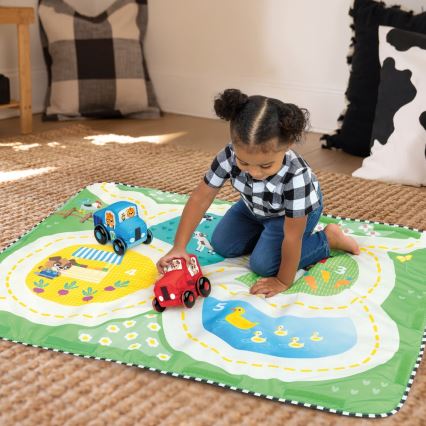 Baby Einstein - Kūdikių žaidimų kilimėlis BUSY BARNYARD 4xAA