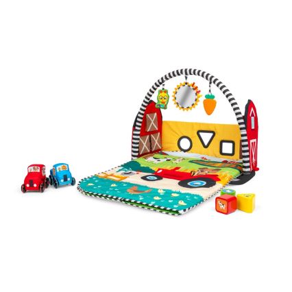 Baby Einstein - Kūdikių žaidimų kilimėlis BUSY BARNYARD 4xAA