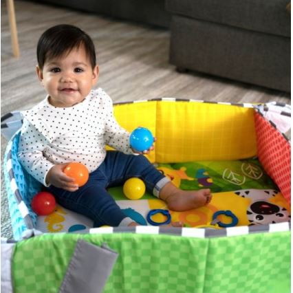 Baby Einstein - Vaikiška antklodė žaidimui 5in1 PATCH'S COLOR PLAYSPACE 3xAAA