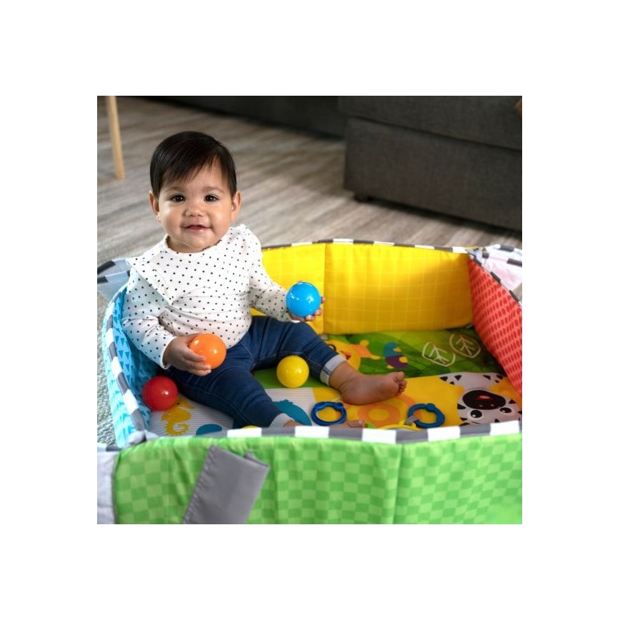 Baby Einstein - Vaikiška antklodė žaidimui 5in1 PATCH'S COLOR PLAYSPACE 3xAAA