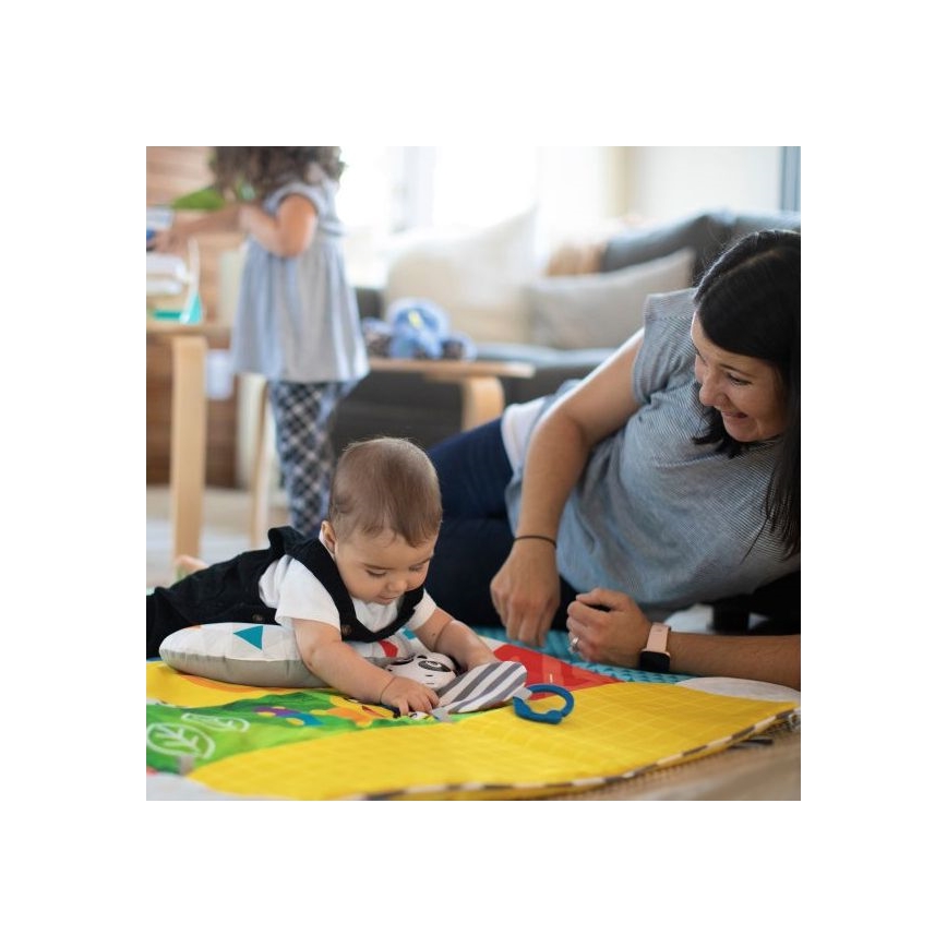 Baby Einstein - Vaikiška antklodė žaidimui 5in1 PATCH'S COLOR PLAYSPACE 3xAAA