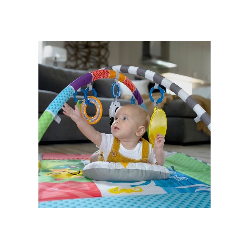 Baby Einstein - Vaikiška antklodė žaidimui 5in1 PATCH'S COLOR PLAYSPACE 3xAAA
