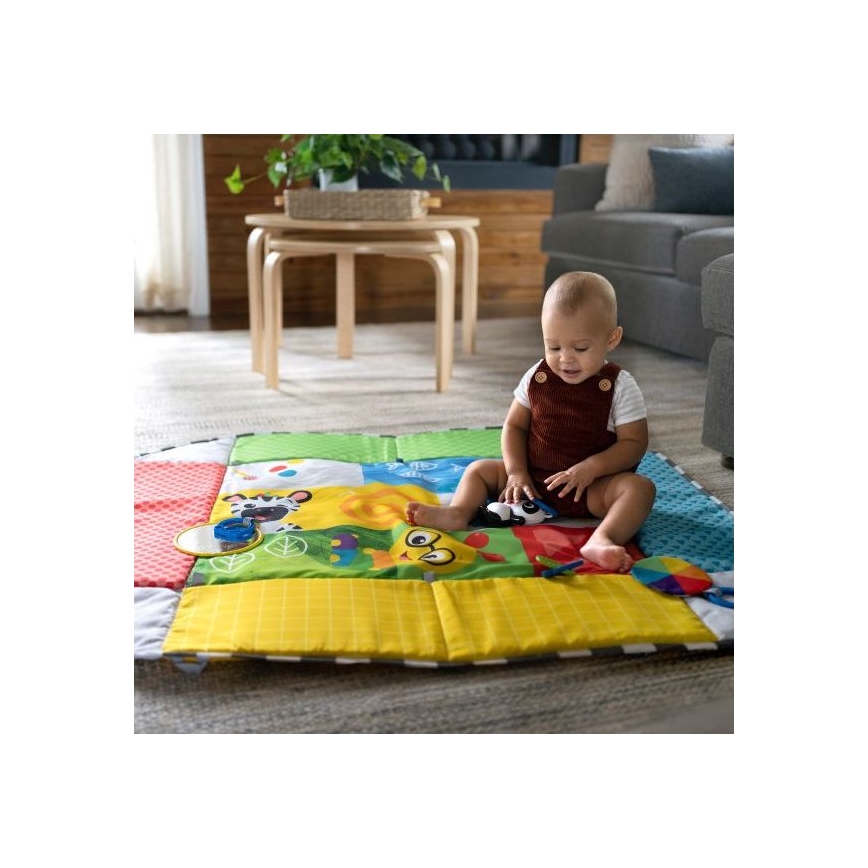 Baby Einstein - Vaikiška antklodė žaidimui 5in1 PATCH'S COLOR PLAYSPACE 3xAAA
