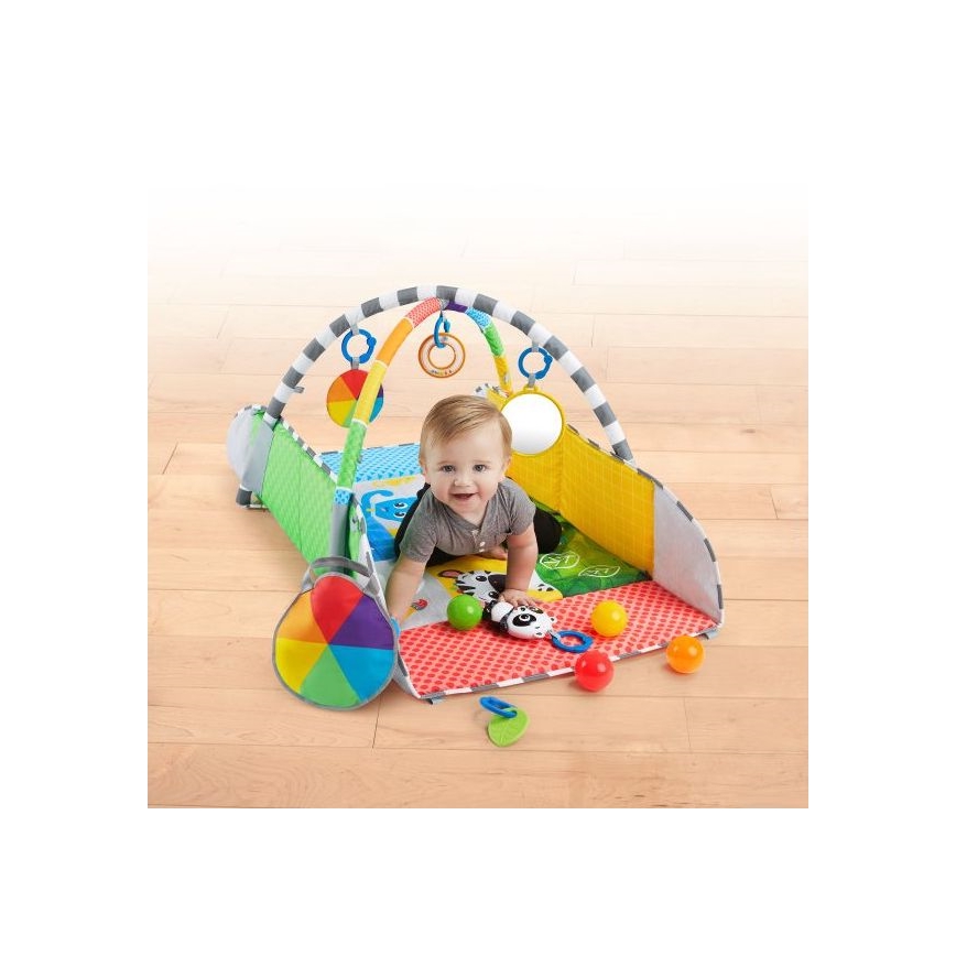 Baby Einstein - Vaikiška antklodė žaidimui 5in1 PATCH'S COLOR PLAYSPACE 3xAAA