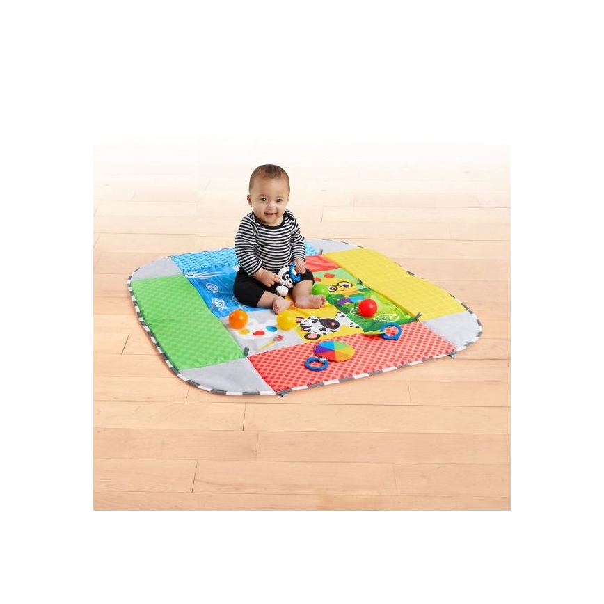 Baby Einstein - Vaikiška antklodė žaidimui 5in1 PATCH'S COLOR PLAYSPACE 3xAAA