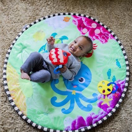 Baby Einstein - Vaikiška antklodė žaidimui su vandens kilimėliu 2in1 SEA FLOOR EXPLORERS