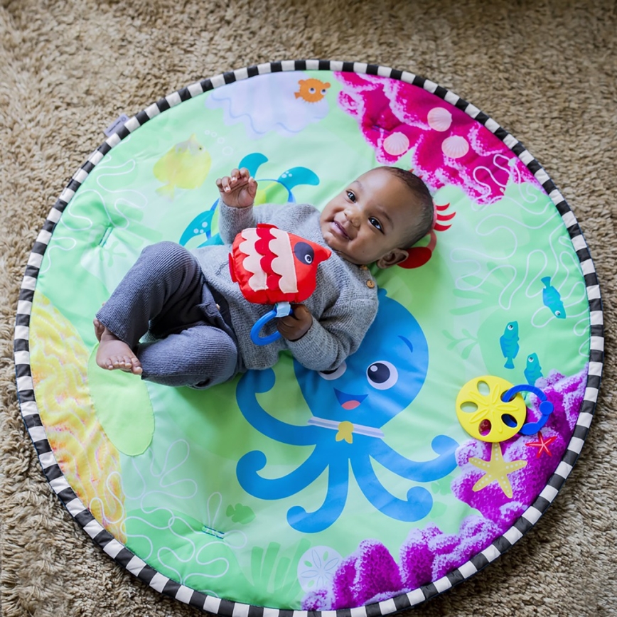 Baby Einstein - Vaikiška antklodė žaidimui su vandens kilimėliu 2in1 SEA FLOOR EXPLORERS