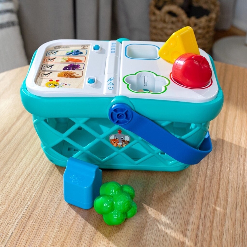 Baby Einstein - Vaikiškas interaktyvus pirkinių krepšelis MAGIC TOUCH HAPE 3xAAA