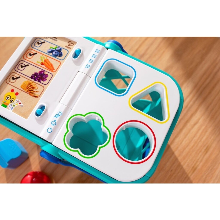 Baby Einstein - Vaikiškas interaktyvus pirkinių krepšelis MAGIC TOUCH HAPE 3xAAA