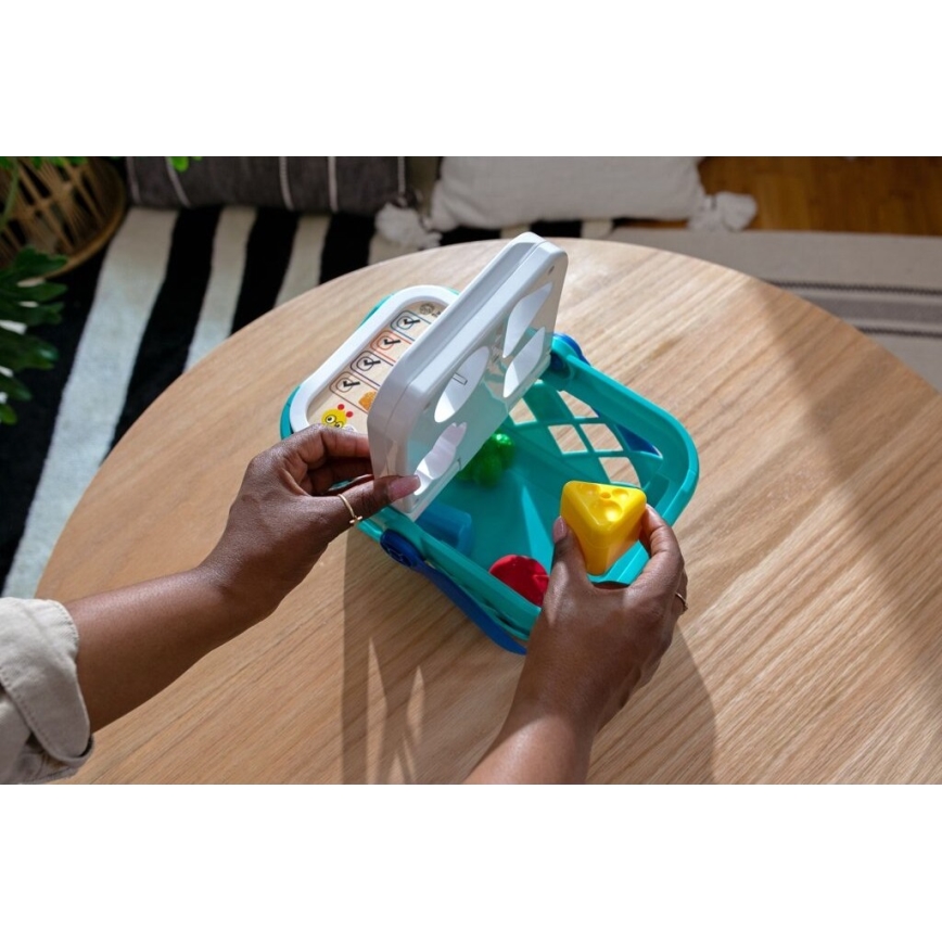 Baby Einstein - Vaikiškas interaktyvus pirkinių krepšelis MAGIC TOUCH HAPE 3xAAA