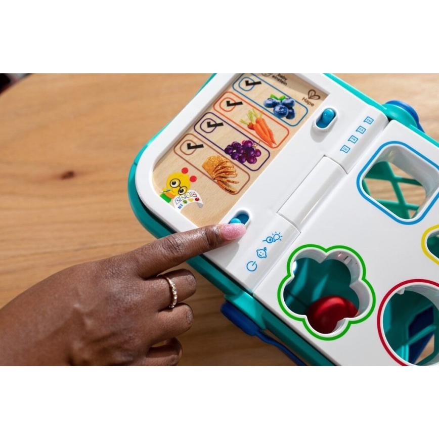 Baby Einstein - Vaikiškas interaktyvus pirkinių krepšelis MAGIC TOUCH HAPE 3xAAA
