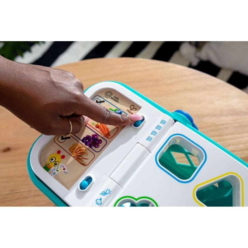 Baby Einstein - Vaikiškas interaktyvus pirkinių krepšelis MAGIC TOUCH HAPE 3xAAA