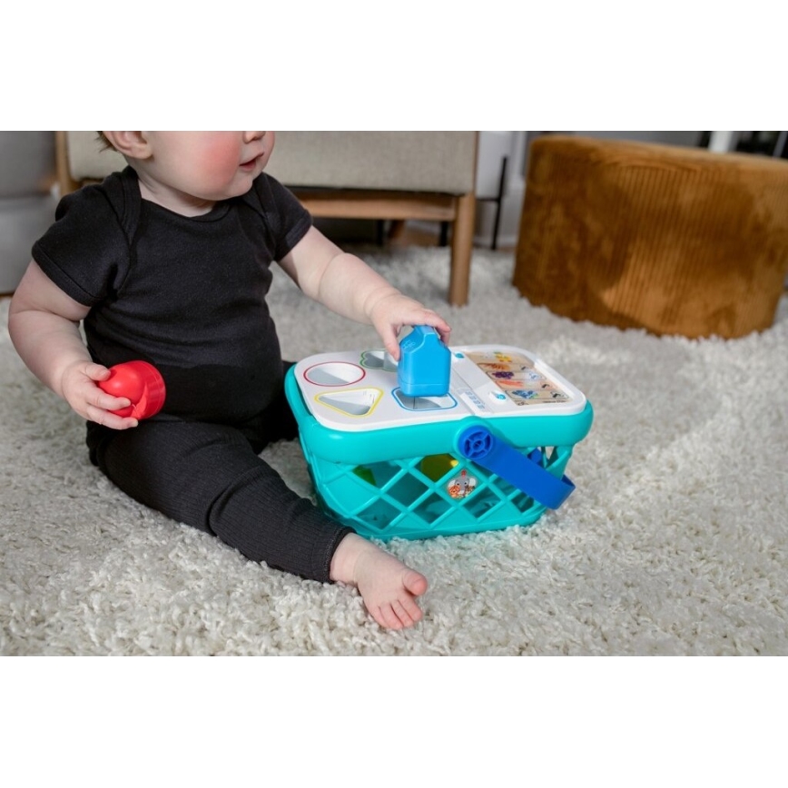 Baby Einstein - Vaikiškas interaktyvus pirkinių krepšelis MAGIC TOUCH HAPE 3xAAA
