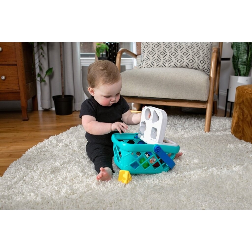 Baby Einstein - Vaikiškas interaktyvus pirkinių krepšelis MAGIC TOUCH HAPE 3xAAA