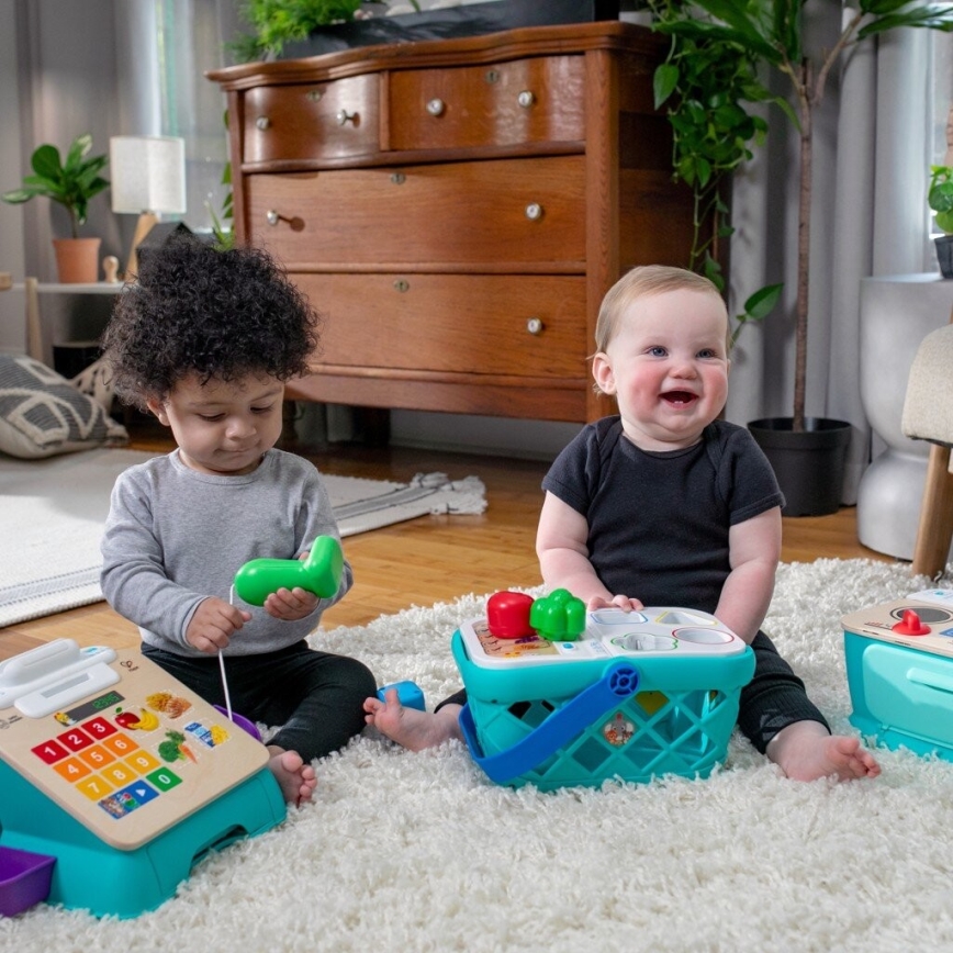 Baby Einstein - Vaikiškas interaktyvus pirkinių krepšelis MAGIC TOUCH HAPE 3xAAA