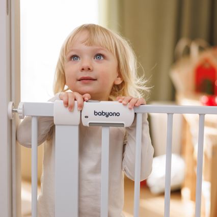 BabyOno - Apsauginė vartelė 75–96 cm balta