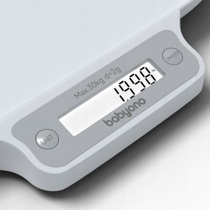 BabyOno - Elektroninė svarstyklė vaikams iki 30 kg 3xAAA