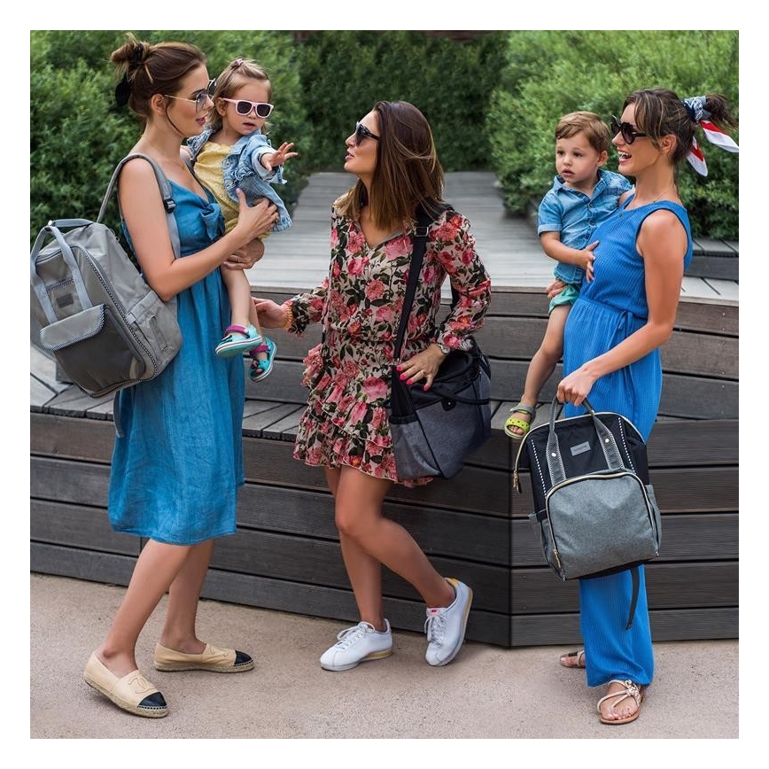 BabyOno - Keičiama kuprinė vežimėliui Oslo Style juoda