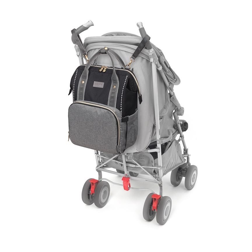 BabyOno - Keičiama kuprinė vežimėliui Oslo Style juoda