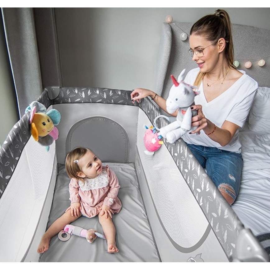 BabyOno - Kelioninė lovelė BASIC pilka