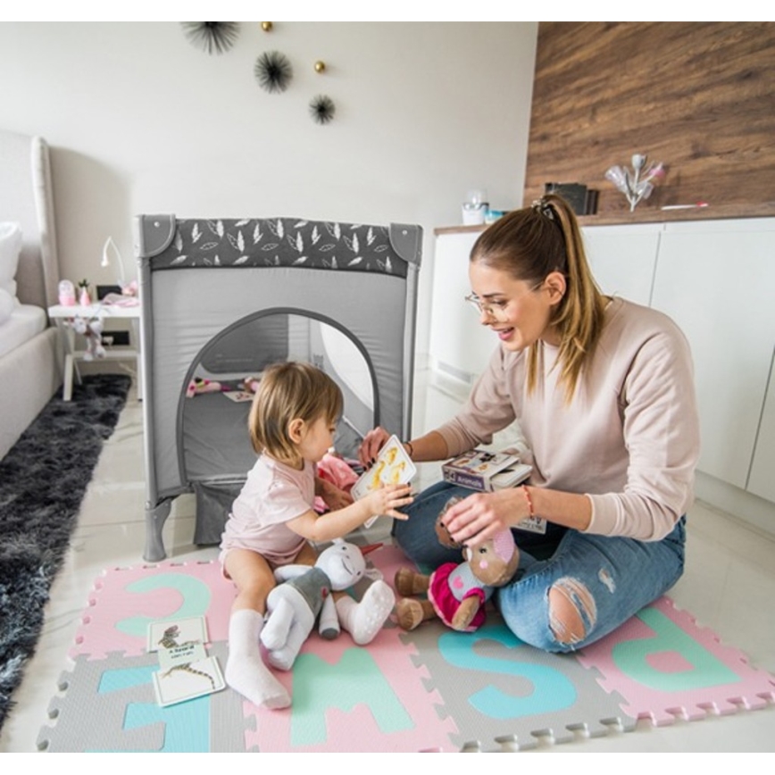 BabyOno - Kelioninė lovelė BASIC pilka