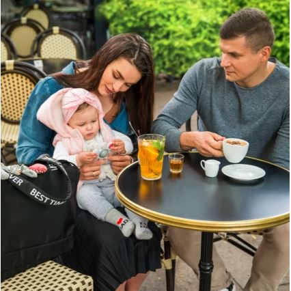 BabyOno - Persirengimo krepšys vežimėliui Best Time Ever juoda