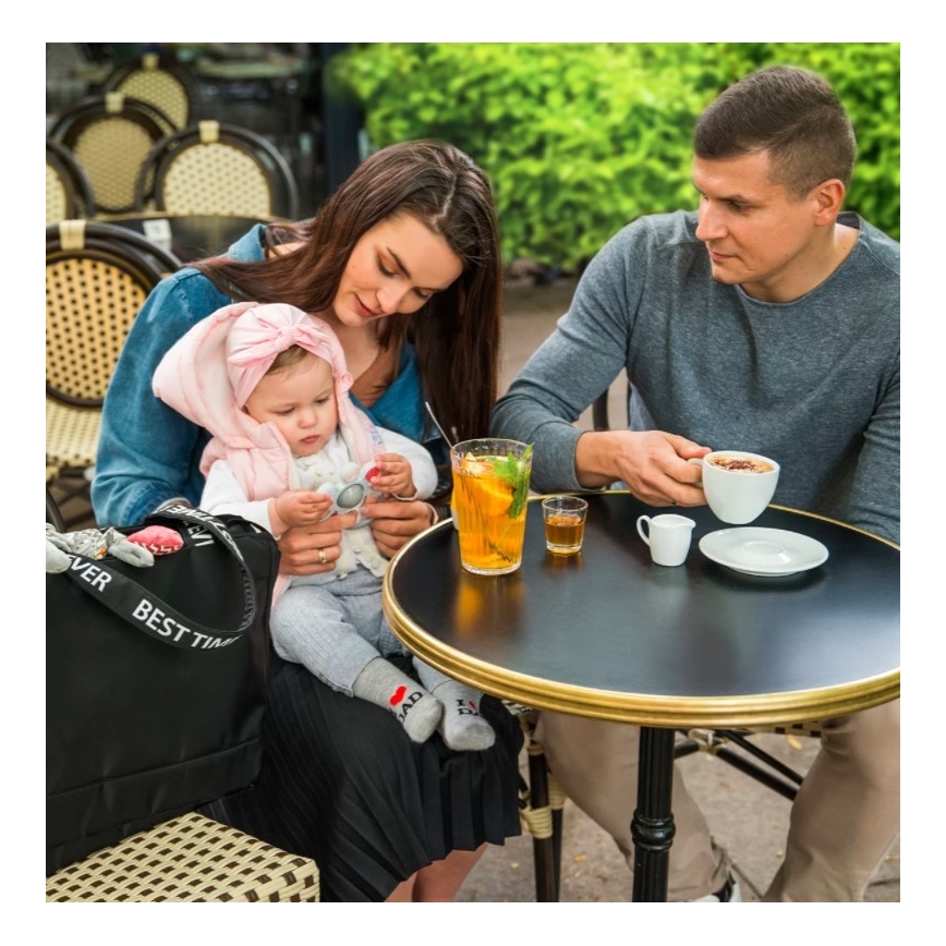 BabyOno - Persirengimo krepšys vežimėliui Best Time Ever juoda