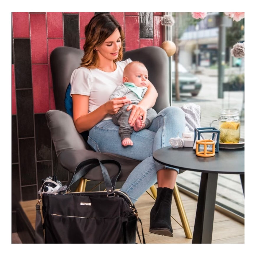 BabyOno - Persirengimo krepšys vežimėliui Coco juoda
