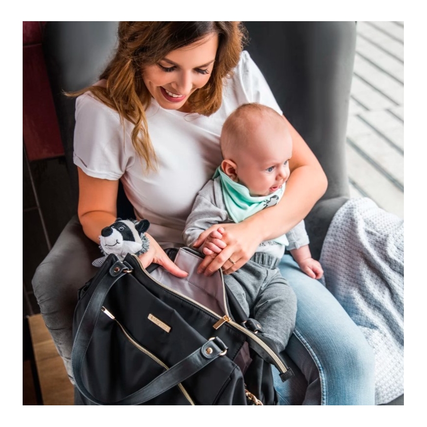 BabyOno - Persirengimo krepšys vežimėliui Coco juoda