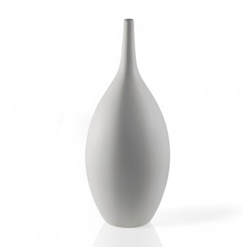 Balta keraminė vaza 47 cm