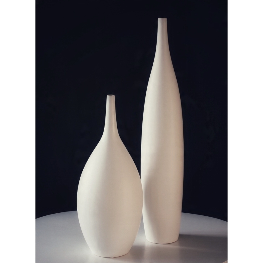 Balta keraminė vaza 47 cm