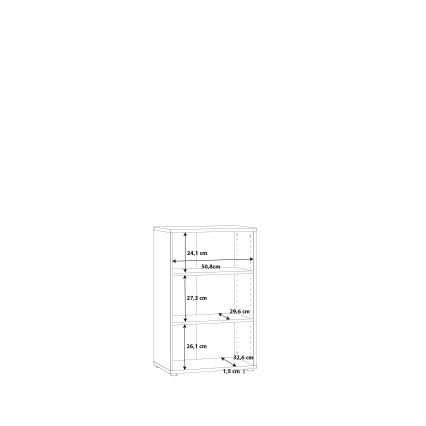 Balta knygų spinta URAN