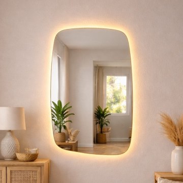 Baltica Design - LED sieninis vonios veidrodis su integruotu apšvietimu STONE CALM LED/15W/230V 2700K 90x60 cm IP65