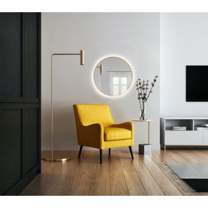 Baltica Design - LED vonios sieninis veidrodis su foniniu apšvietimu BRIGHT LED/15W/230V 4500K Ø 60 cm IP65 auksinis