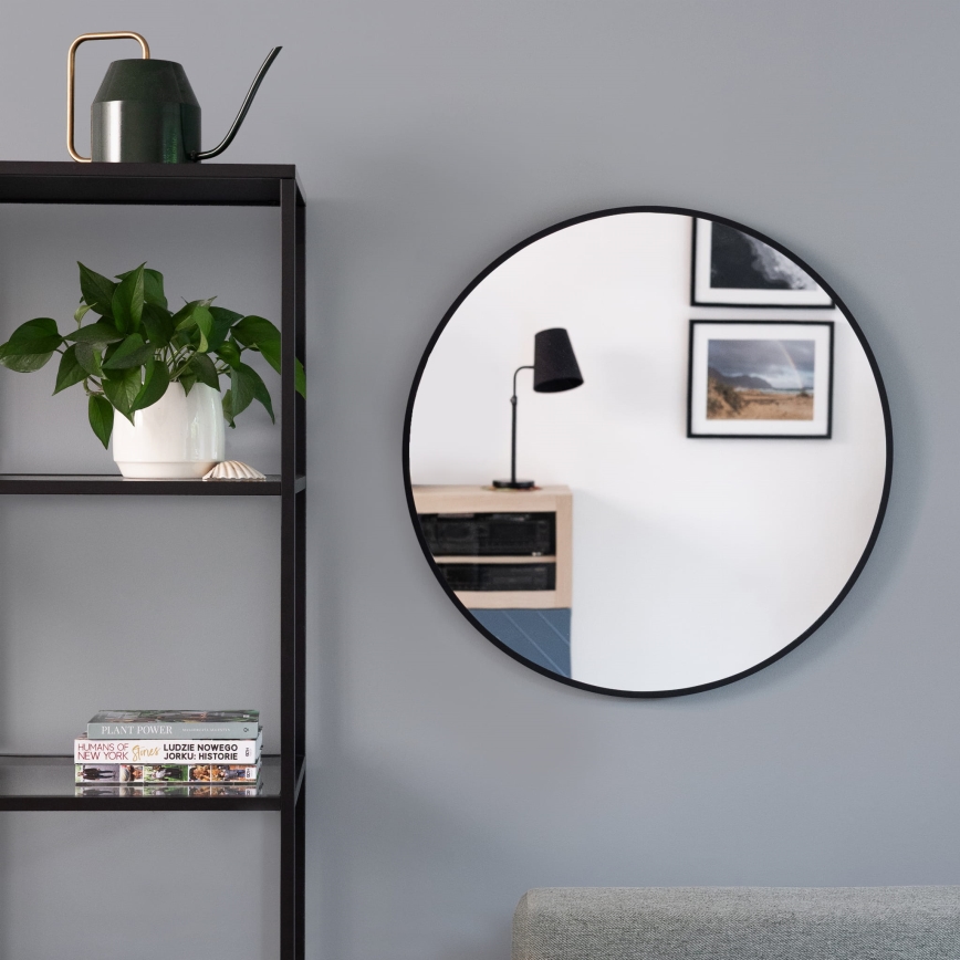 Baltica Design - LED vonios sieninis veidrodis su integruotu apšvietimu BRIGHT LED/15W/230V 4500K skersmuo 80 cm IP65 juodas