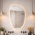 Baltica Design - LED vonios sieninis veidrodis su apšvietimu STONE FLUID LED/15W/230V 2700K 92x55 cm IP65