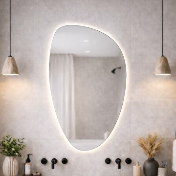 Baltica Design - LED vonios sieninis veidrodis su apšvietimu STONE FLUID LED/15W/230V 4500K 92x55 cm IP65