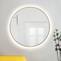 Baltica Design - LED vonios sieninis veidrodis su foniniu apšvietimu BRIGHT LED/15W/230V 4500K Ø 60 cm IP65 auksinis