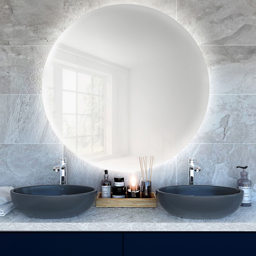 Baltica Design - LED vonios kambario sieninis veidrodis su apšvietimu BRIGHT, 15W LED, 230V, 6500K, Ø 60 cm, IP65