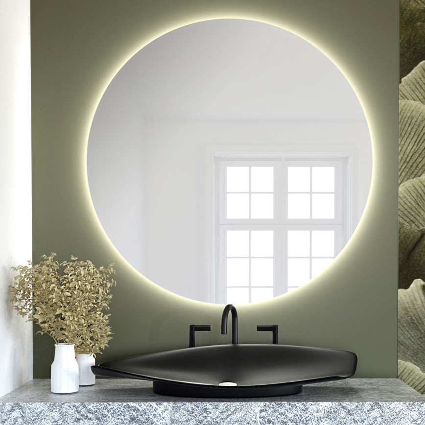 Baltica Design - LED vonios kambario sieninis veidrodis su apšvietimu BRIGHT LED/15W/230V 3000K Ø 80 cm IP65