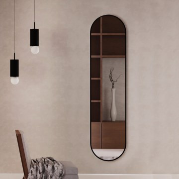 Baltica Design - Sieninis veidrodis TINY BORDER 155x40 cm juodas