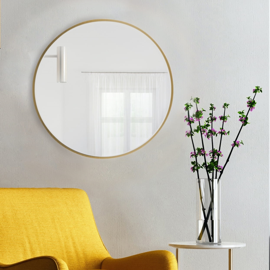 Baltica Design - Sieninis veidrodis TINY BORDER, skersmuo 60 cm, aukso spalvos